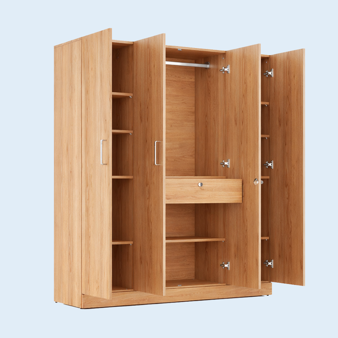 4 Door Wardrobe with Drawer and 1 Hanging Space + Sample Kit