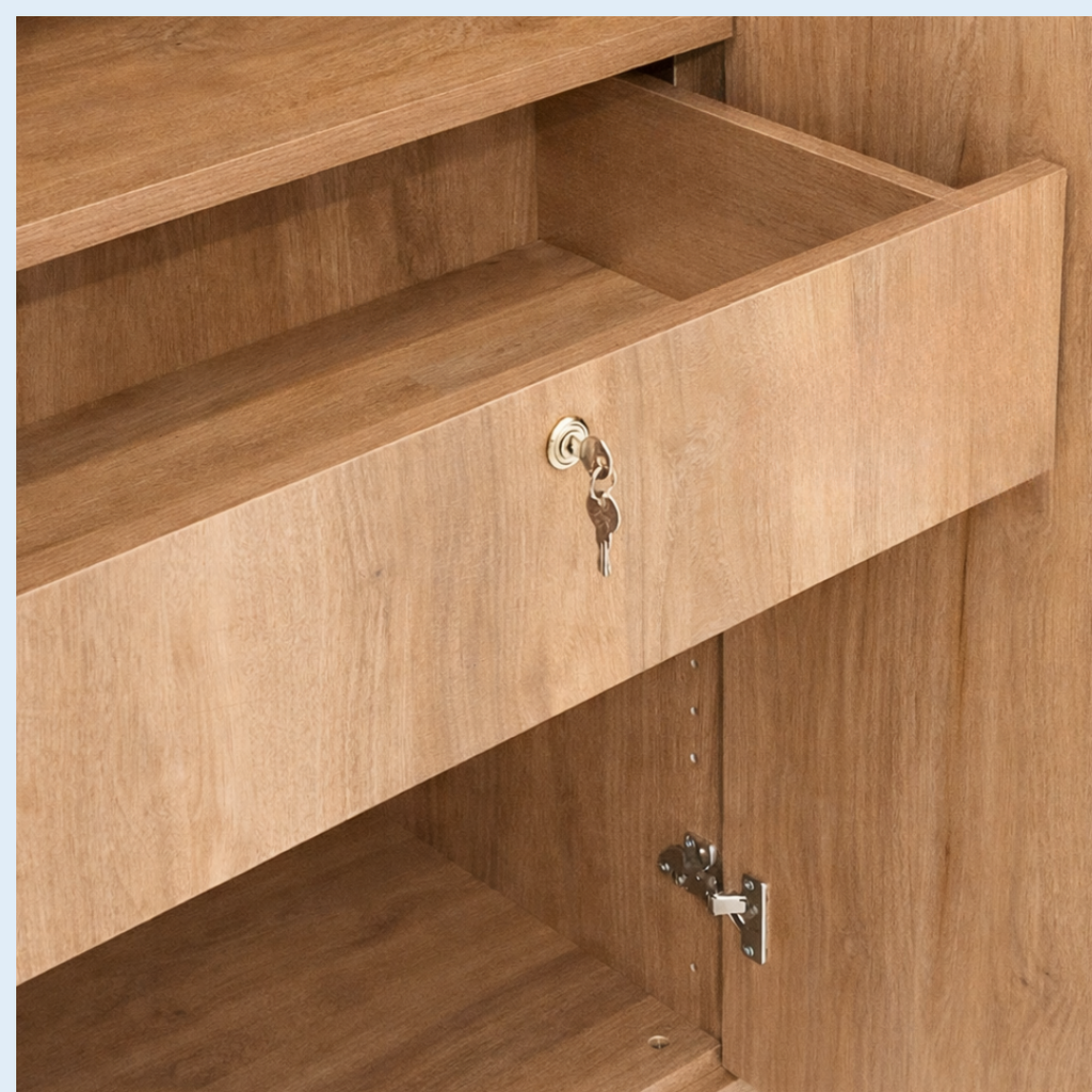 4 Door Wardrobe with Drawer and 1 Hanging Space + Sample Kit